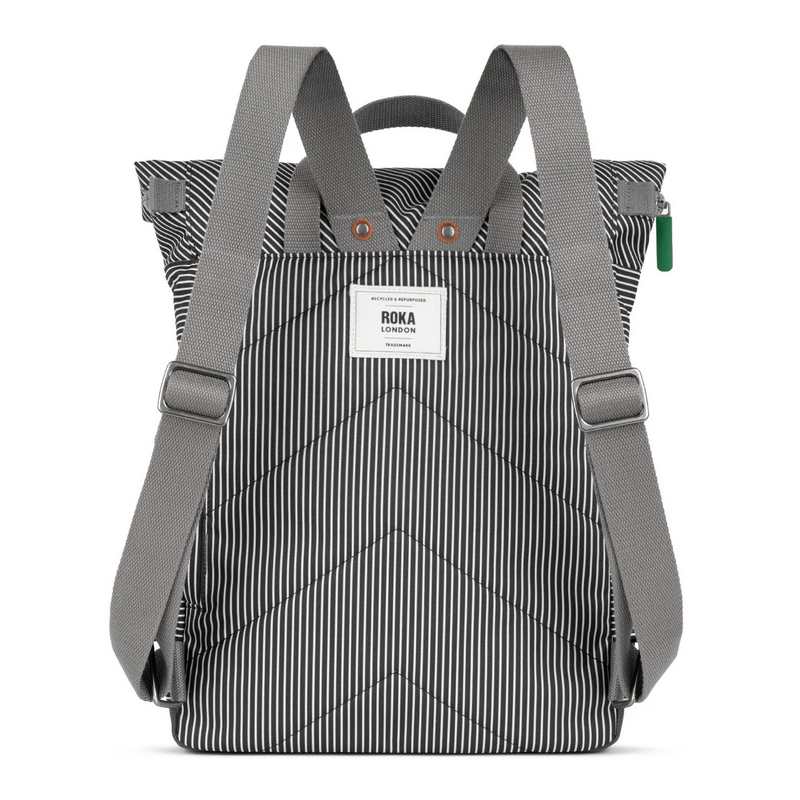 Roka Backpack Canfield B Sustainable Canvas Medium in Mixed Hickory rear