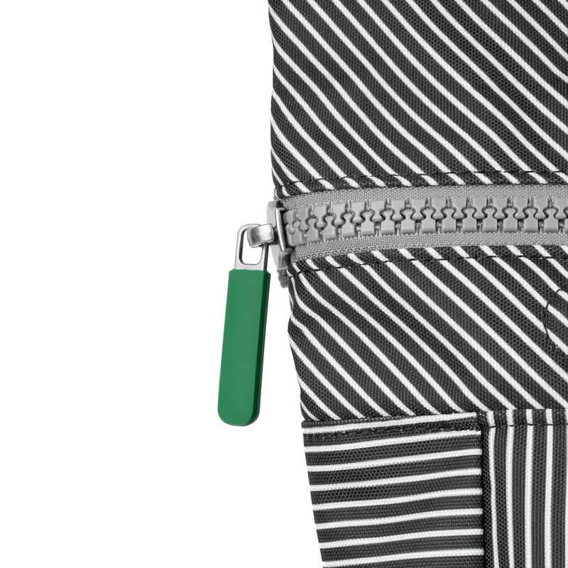 Roka Backpack Canfield B Sustainable Canvas Medium in Mixed Hickory zip