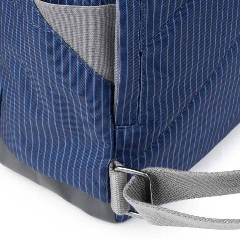 Roka Backpack Canfield B Sustainable Medium Denim Dark Wash Striped detail