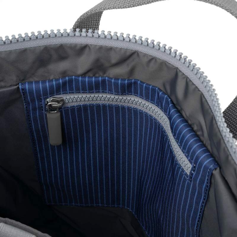 Roka Backpack Canfield B Sustainable Medium Denim Dark Wash Striped inside