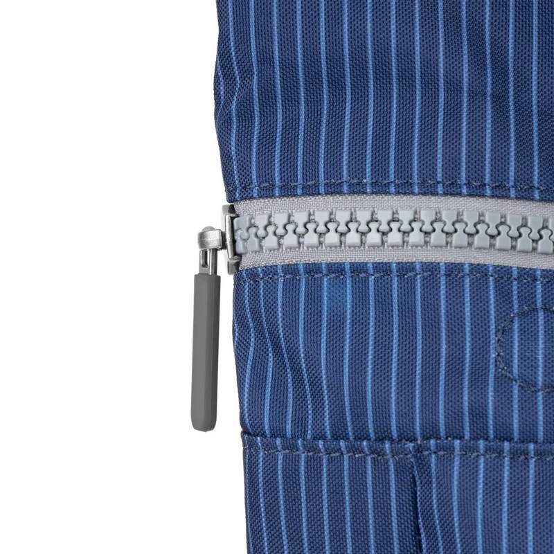 Roka Backpack Canfield B Sustainable Medium Denim Dark Wash Striped zip