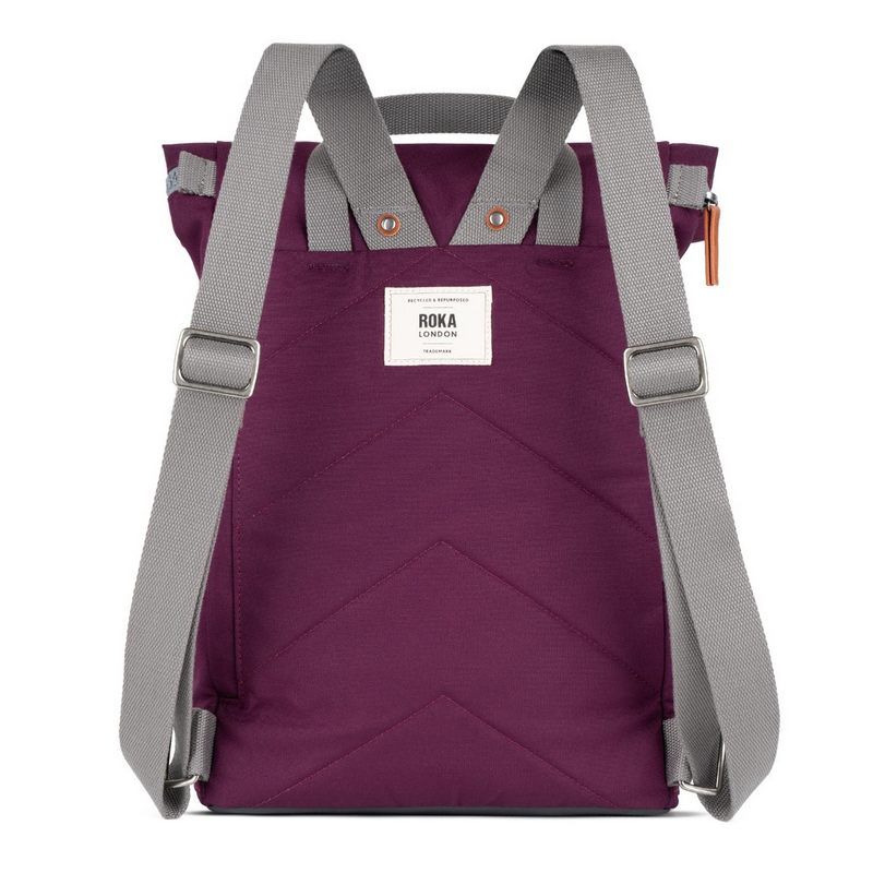Roka Backpack Finchley A Sustainable Medium Cherry Lacquer rear