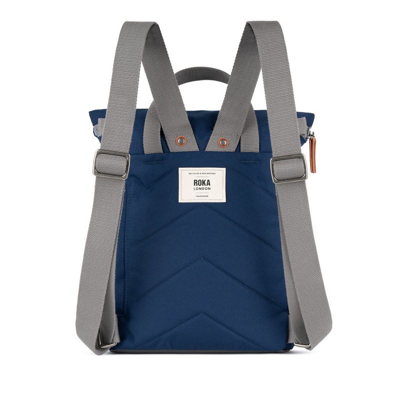 Roka Backpack Finchley A Sustainable Small Crisp Blue rear