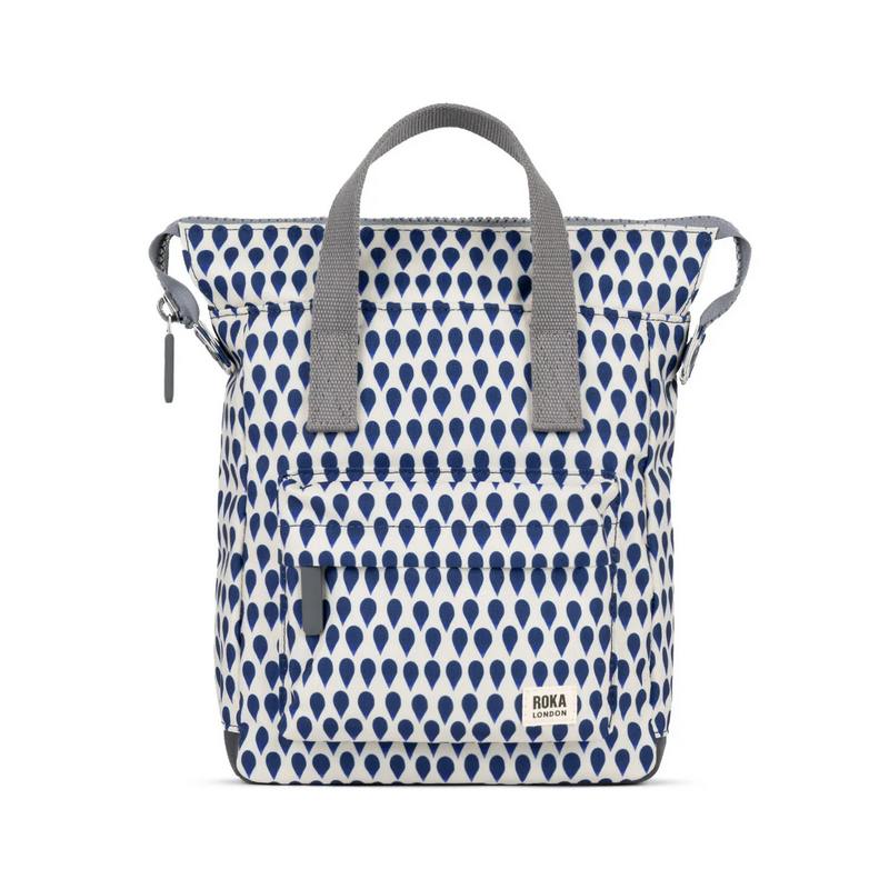 Roka Backpacks Bantry B Sustainable Small Denim Rain front