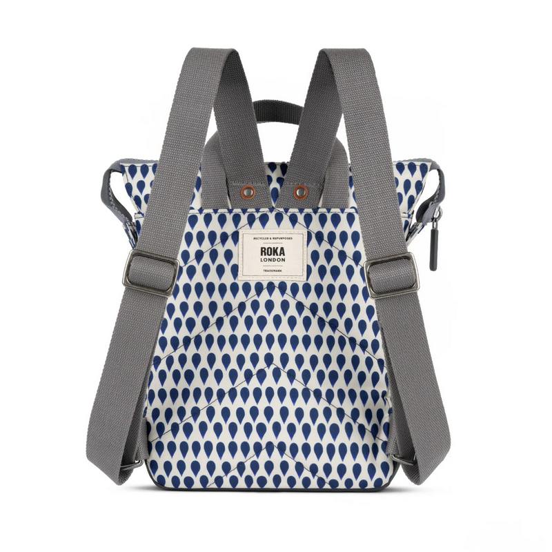 Roka Backpacks Bantry B Sustainable Small Denim Rain rear