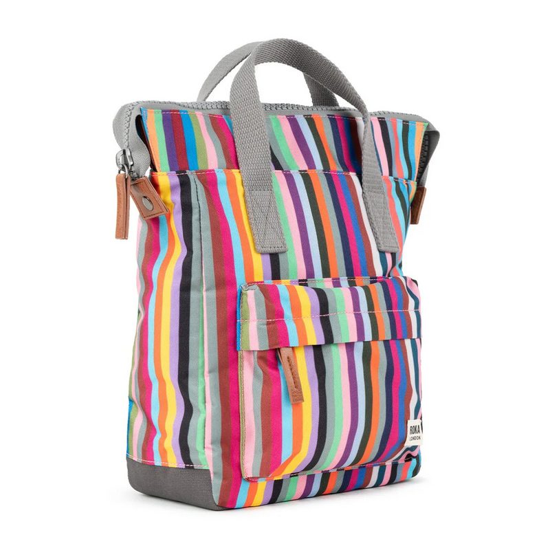 Roka Backpacks Bantry B Sustainable Small Multi Stripe left side