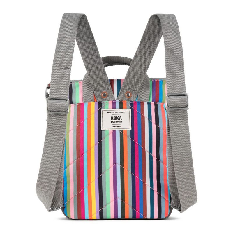Roka Backpacks Bantry B Sustainable Small Multi Stripe rear