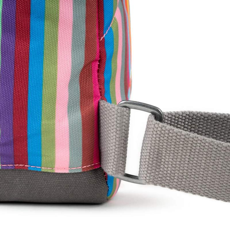 Roka Backpacks Bantry B Sustainable Small Multi Stripe strap detail
