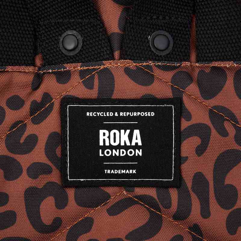 Roka Backpacks Canfield B Sustainable Small Leopard Print CANFBSRCSLP logo
