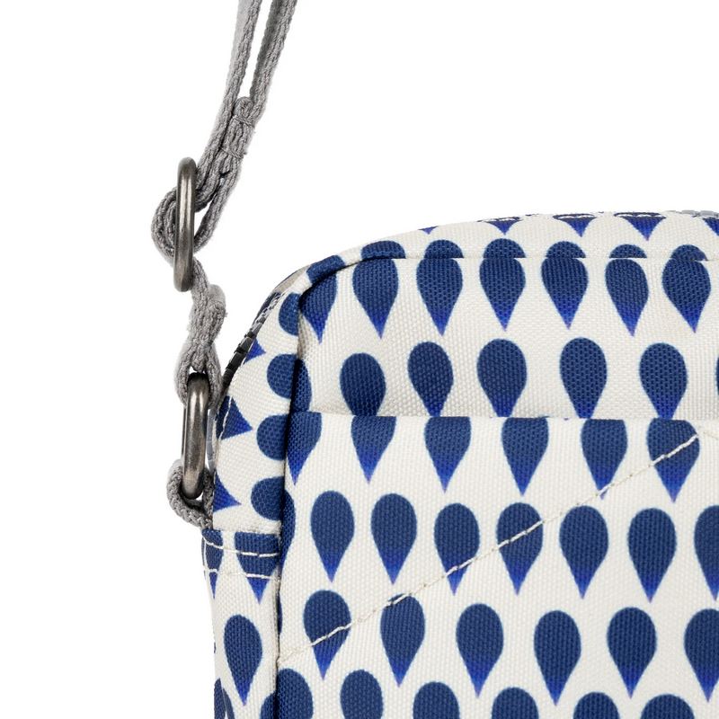 Roka Bond Recycled Canvas Cross-body Bag Denim Rain detail
