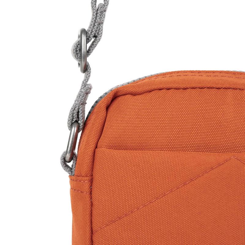 Roka Bond Recycled Canvas Cross-body Bag Pumpkin detail