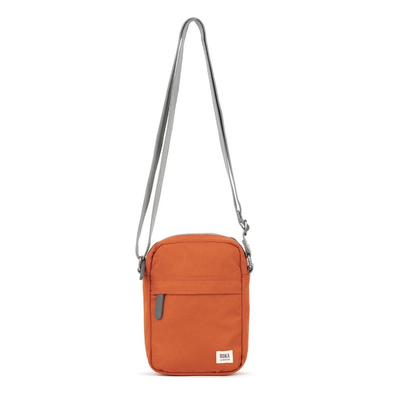 Roka Bond Recycled Canvas Cross-body Bag Pumpkin front