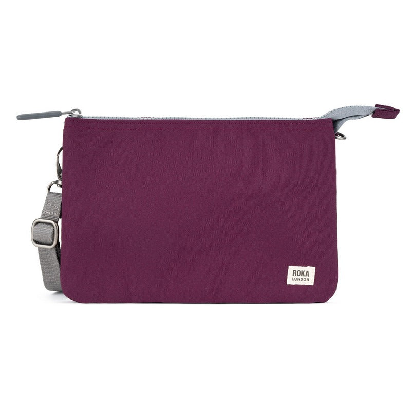 Roka Carnaby Recycled Canvas Cross-body XL Cherry Lacquer front