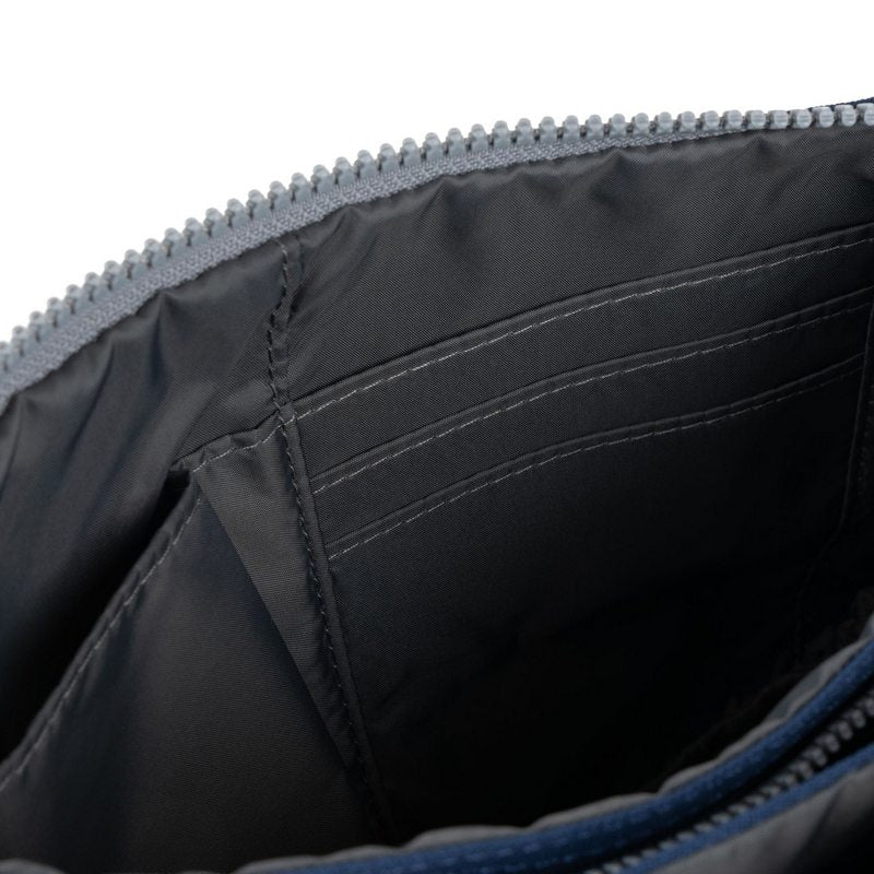 Roka Carnaby Recycled Canvas Cross-body XL Crisp Blue card slots