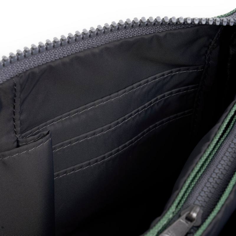 Roka Carnaby Recycled Canvas Cross-body XL Frost card slots