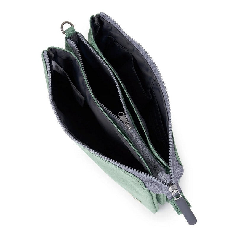 Roka Carnaby Recycled Canvas Cross-body XL Frost open