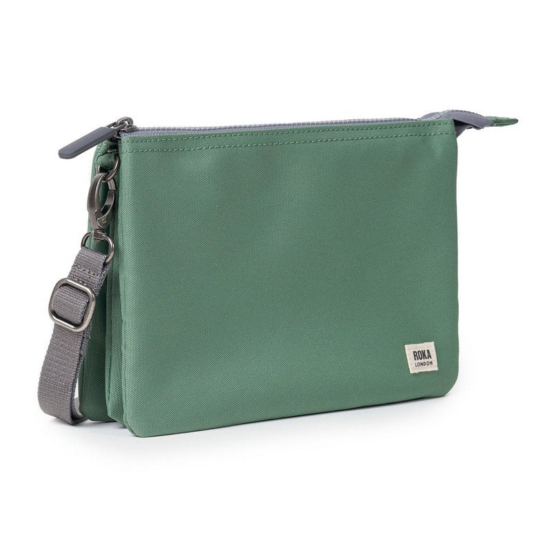 Roka Carnaby Recycled Canvas Cross-body XL Frost side