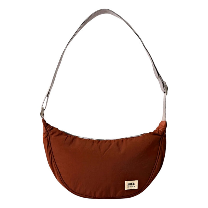 Roka Farringdon Half Moon Taslon Bag Henna front