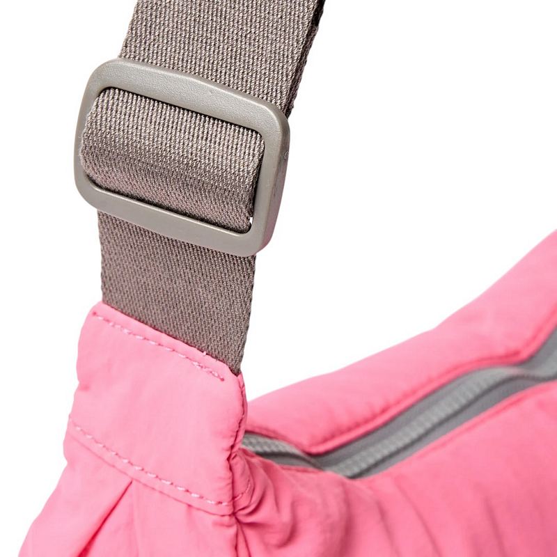 Roka Farringdon Half Moon Taslon Bag Pink Lemonade strap