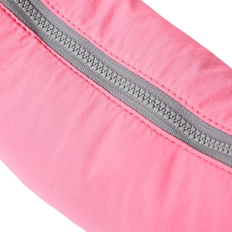 Roka Farringdon Half Moon Taslon Bag Pink Lemonade zip