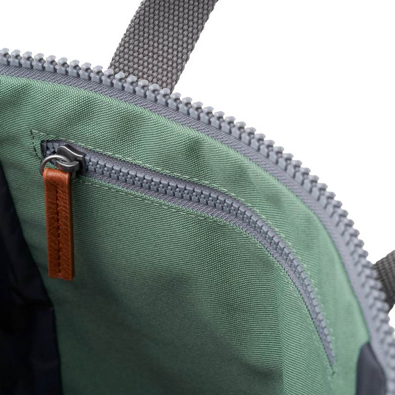 Roka Finchley A Sustainable Small Backpack Frost inner pocket detail