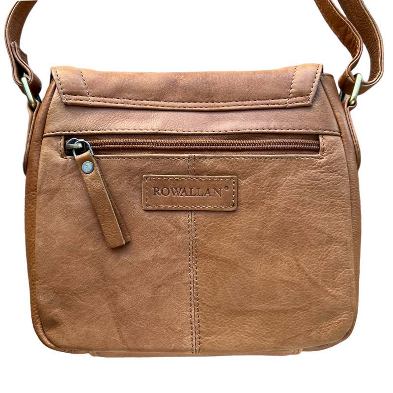 Rowallan Lyon Tan Small Classic Half Flap Shoulder Bag 31-2806-14 rear