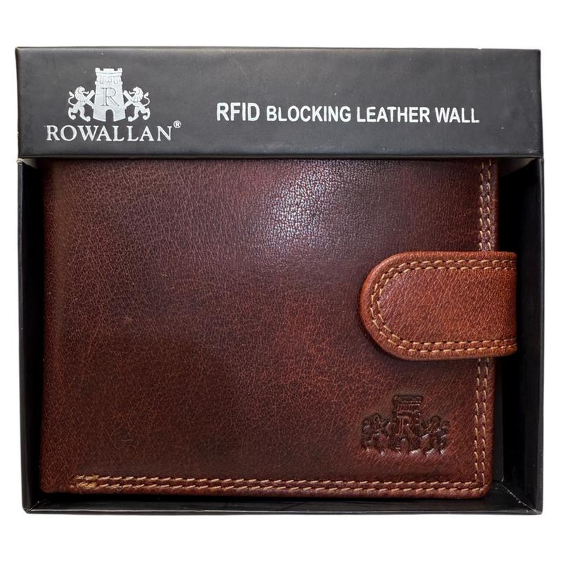 Rowallan Of Scotland Lancaster Sandal Flip Up RFID Wallet in box
