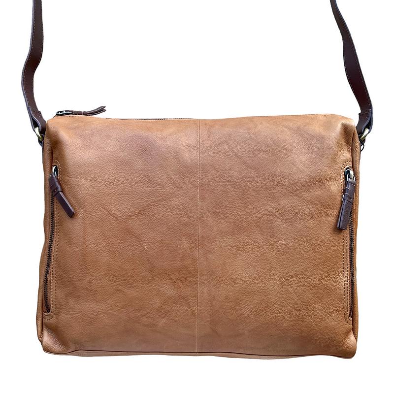 Rowallan Of Scotland Lyon Tan and Brown Large Slouchy Bag 31-2800-134 rear