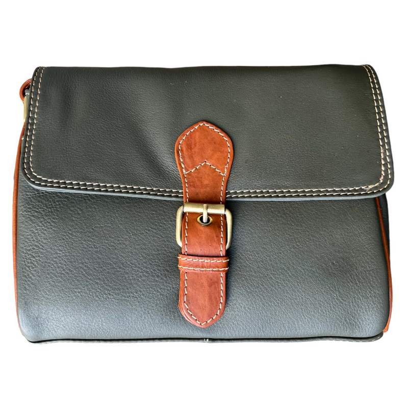 Rowallan Of Scotland Prelude Forest Green Half Flap Shoulder Bag 31-9289-08 front