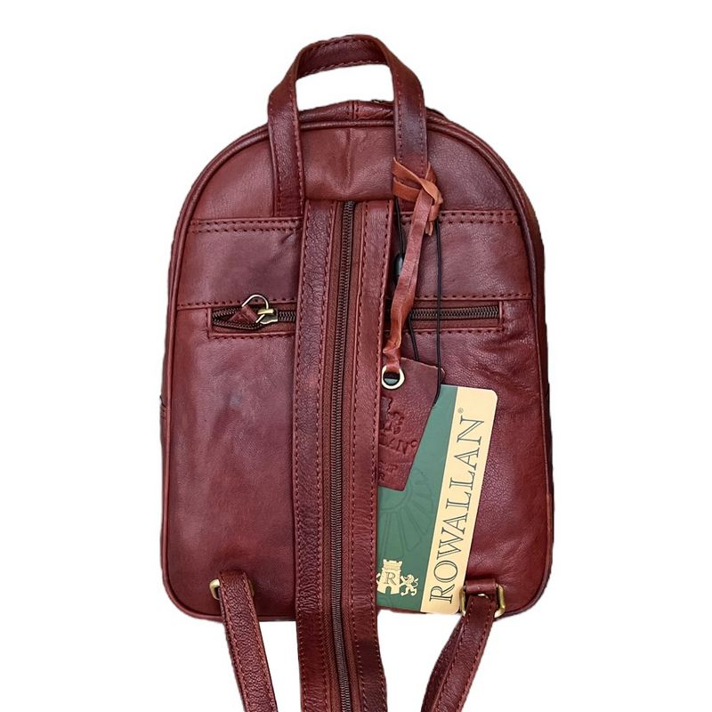 Rowallan Of Scotland Supatra Cognac Curved Top Backpack rear