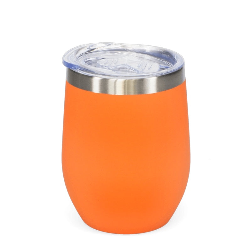 Rubber Coated Travel Cup in Orange 30932 front