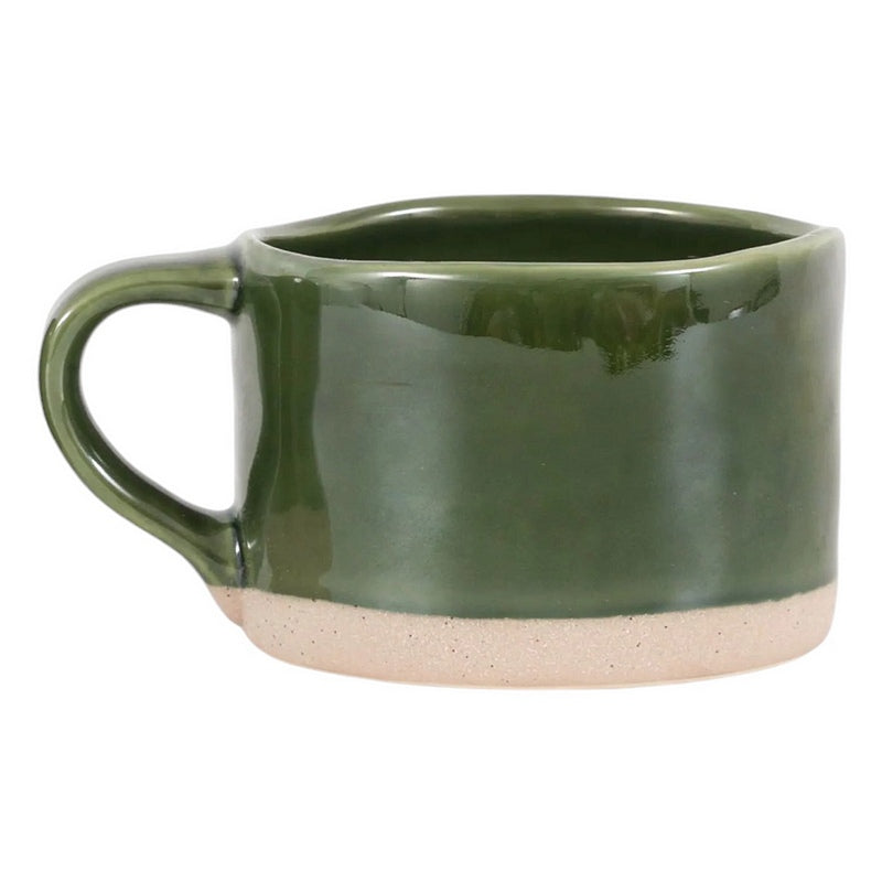 Rustic Green Ceramic Mug rear