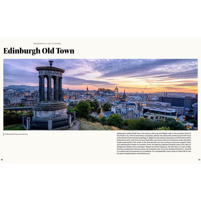 Scotland 100 Legendary Places Hardback Book inside 1