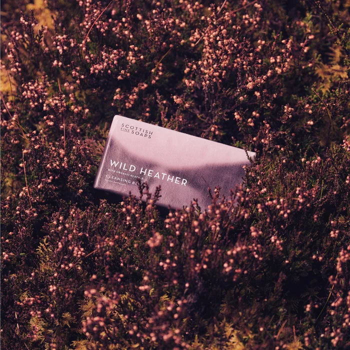 Scottish Fine Soaps Wild Heather Cleansing Soap Bar 220g lifestyle