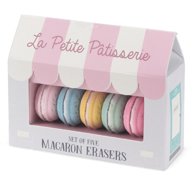 Set of 5 Macaron Erasers 31359 box front