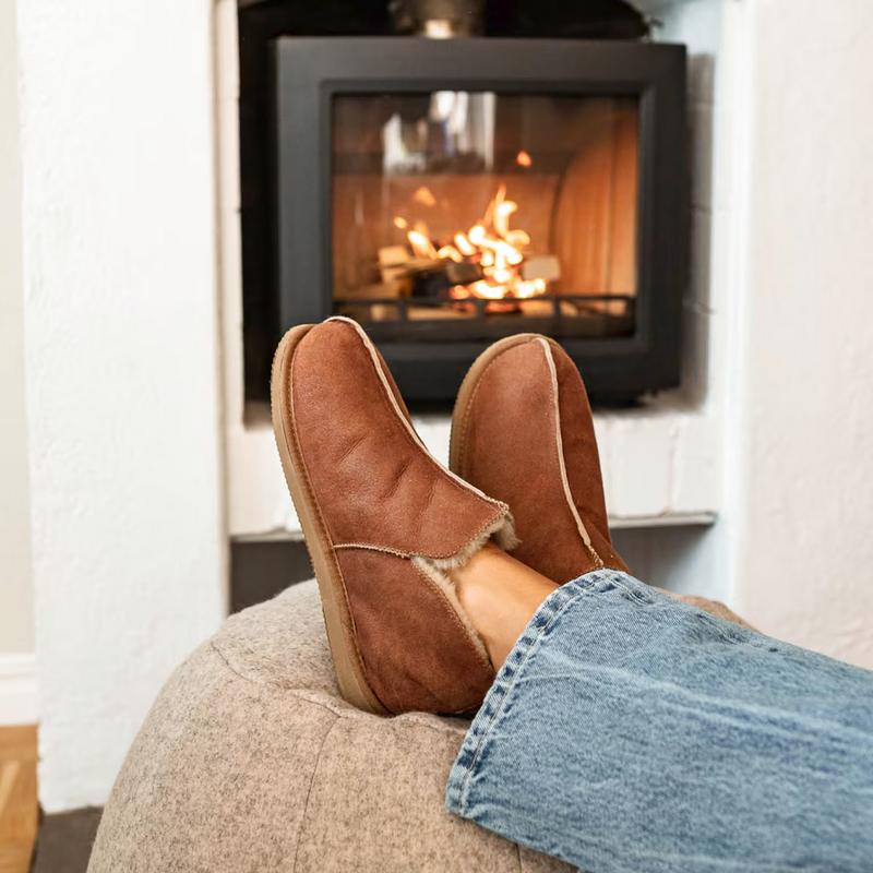 Shepherd Of Sweden Annie Slippers Antique & Cognac 4922052 lifestyle