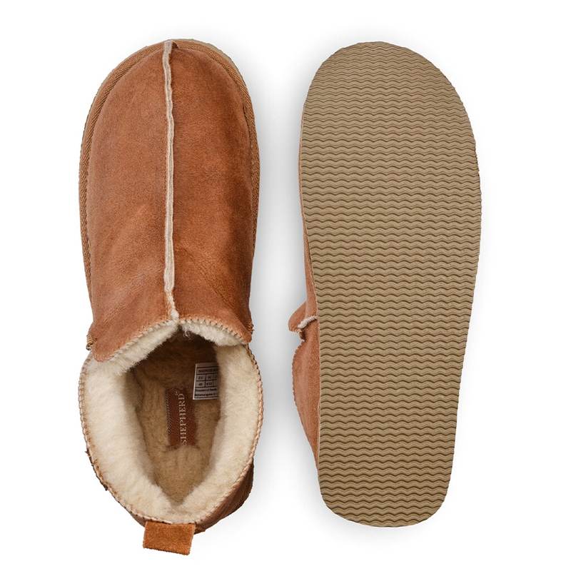 Shepherd Of Sweden Annie Slippers Antique & Cognac 4922052 top and sole