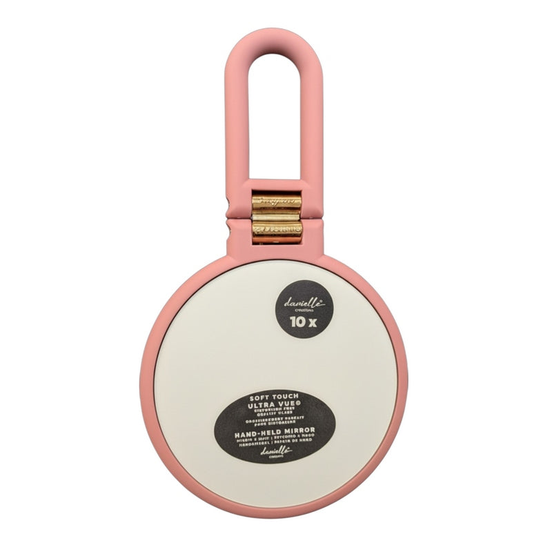 Soft Touch Round Hand or Stand Hinged Mirror Blush Pink D1067BPRG main