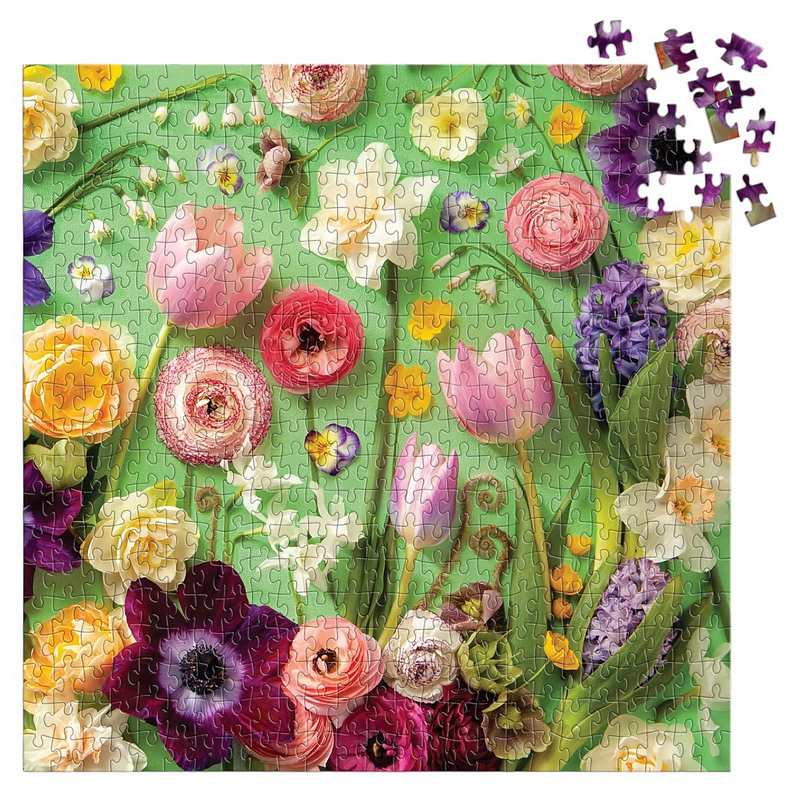 Springtime Petals 500 Piece Jigsaw Puzzle nearly completed
