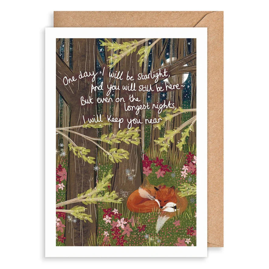 Starlight Two Foxes and Woods Card FX11 front