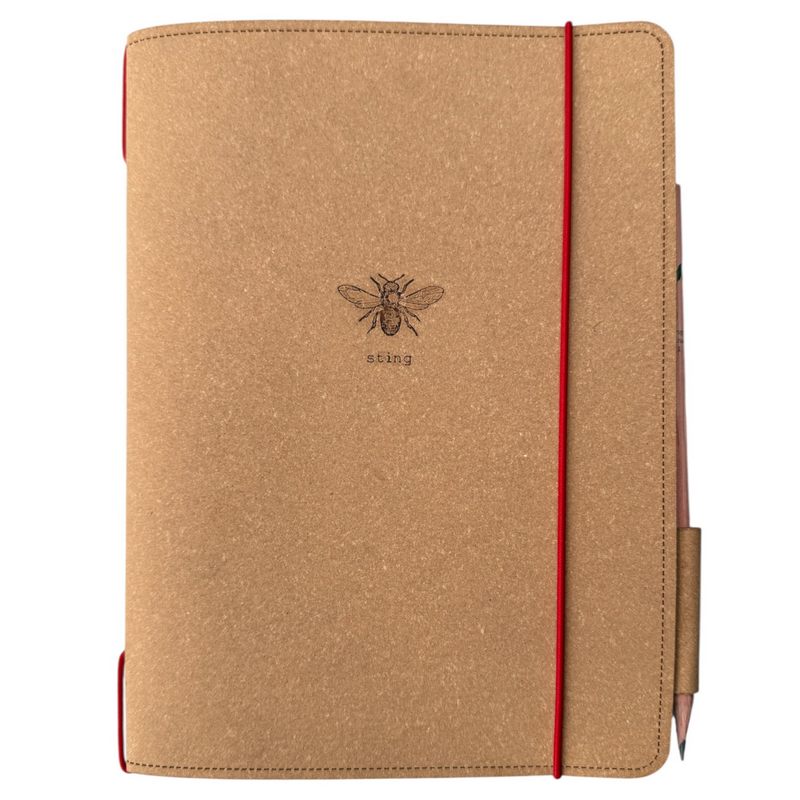 Sting In The Tail Gardener's Notebook & Pencil Bee front