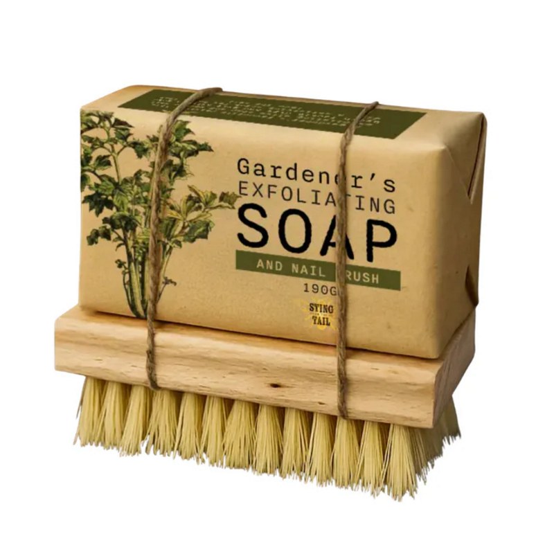 Sting In The Tail Gardener's Exfoliating Olive Soap with Wooden Nailbrush GTSNB main