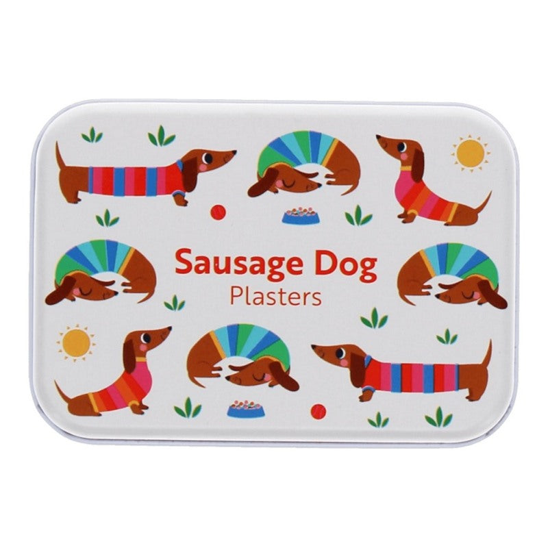 Sunny Sausage Dog Children's Plasters In A Tin 30849 front