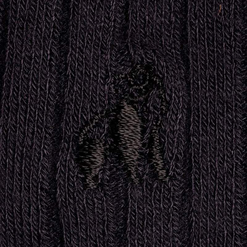 Swole Panda Mens Bamboo Socks Ribbed Navy SP097 logo