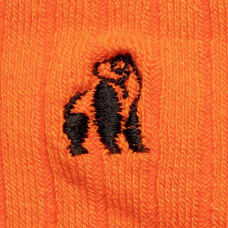 Swole Panda Mens Bamboo Socks Tangerine Orange SP102 logo