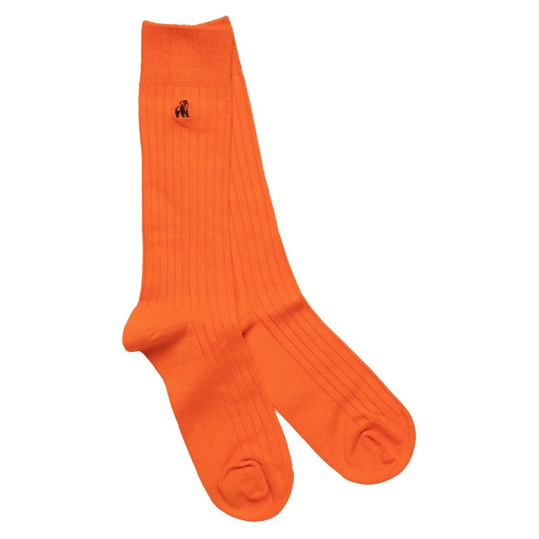 Swole Panda Mens Bamboo Socks Tangerine Orange SP102 main