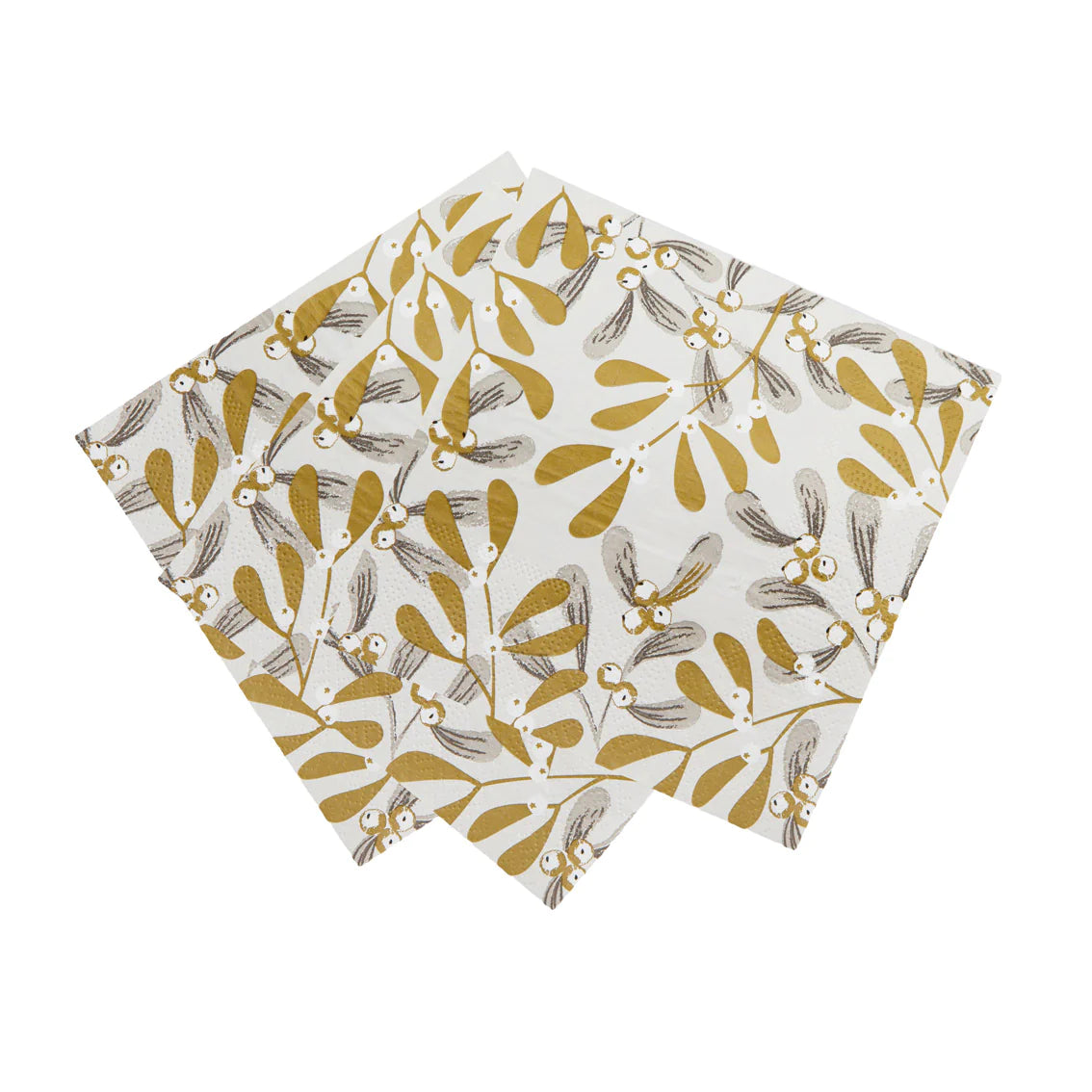 Talking Tables Botanical Mistletoe Christmas Napkins BC-MIST-NAPKIN-V2 spread out