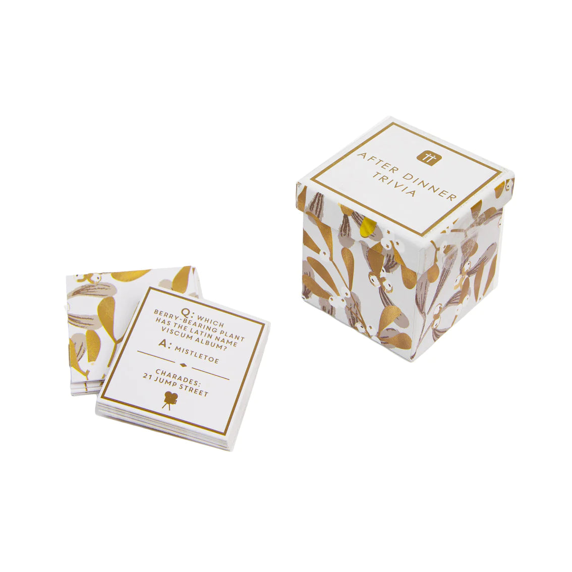 Talking Tables Christmas Botanical Mistletoe Trivia Game BC-MIST-TRIVIA open