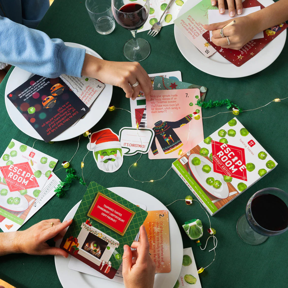 Talking Tables Mini Christmas Escape Room Game Sprout Edition SPROUT-ESCAPE lifestyle