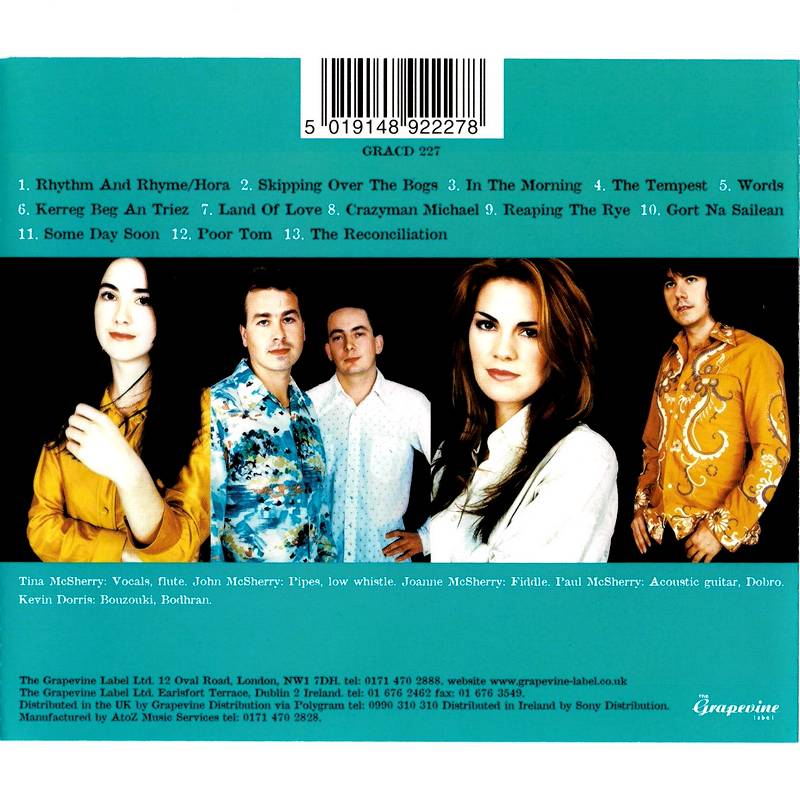 Tamalin - Rhythm And Rhyme GRACD227 CD rear